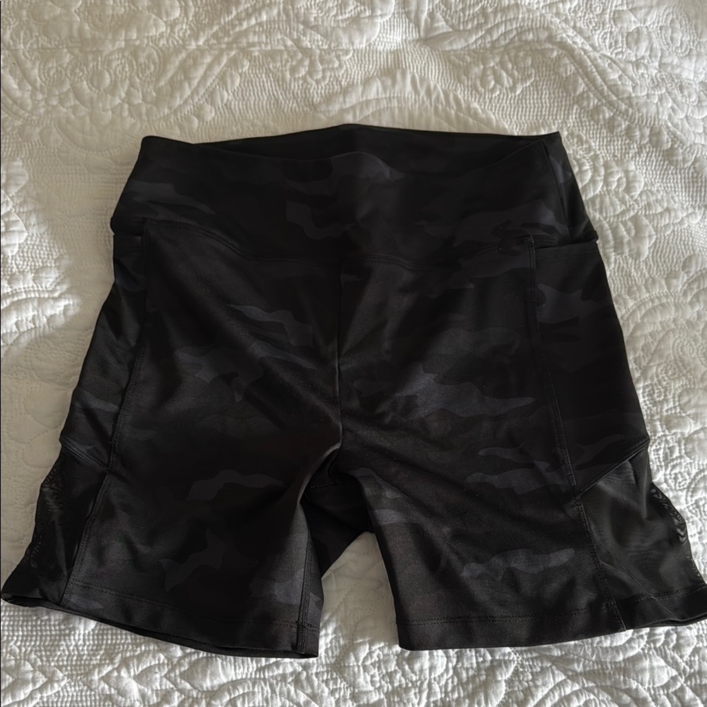PINK Black Camouflage Athletic Shorts
